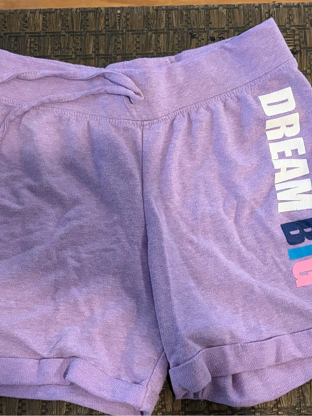 Justice Lavender 'Dream Big' Knit Shorts